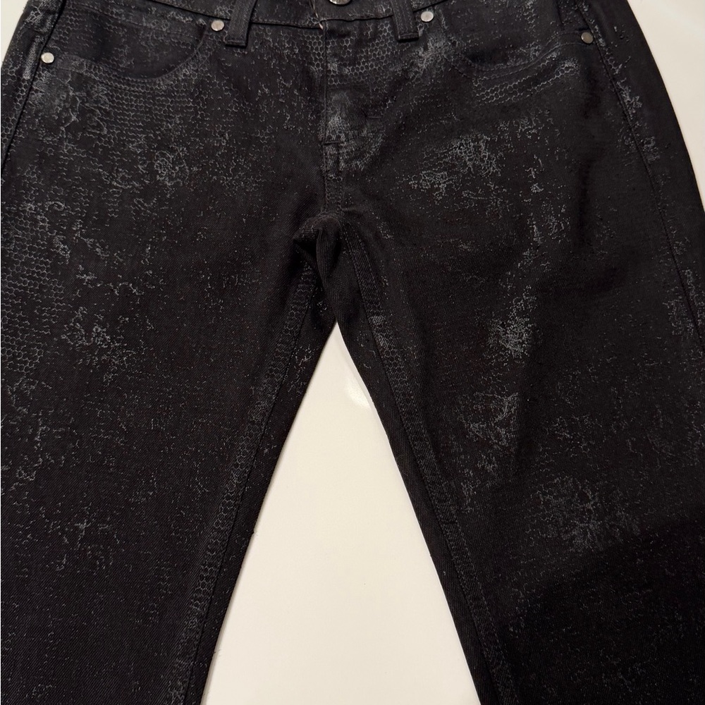 Stella McCartney Black Textured Slim Jeans